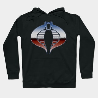 Retro Red Chrome Cobra Hoodie